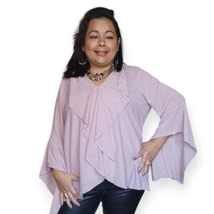 Splash Pink Ruffle Blouse